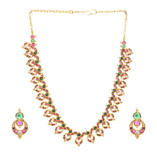 22k Gold Plated Sunheri Tarini Necklace Set