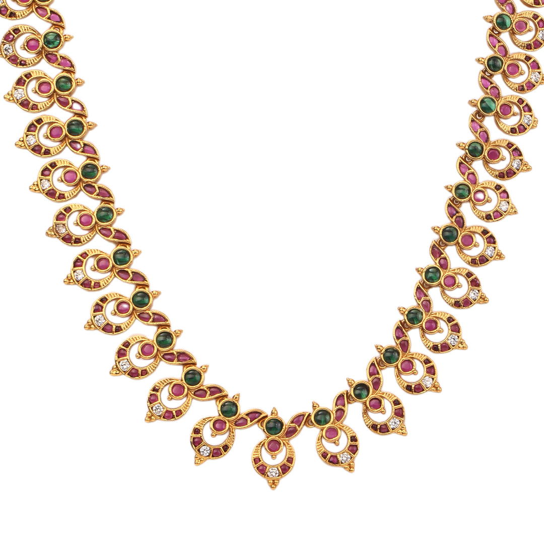 22k Gold Plated Sunheri Tarini Necklace Set