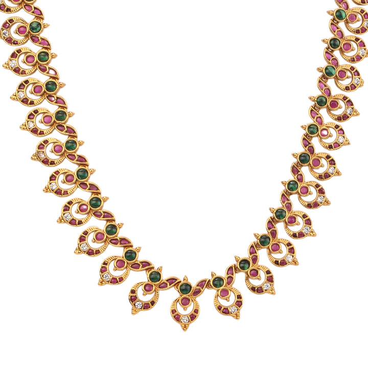22k Gold Plated Sunheri Tarini Necklace Set
