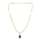 22k Gold Plated Gulnaar Neelam Necklace Set