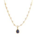 22k Gold Plated Gulnaar Neelam Necklace Set