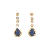 22k Gold Plated Gulnaar Neelam Necklace Set