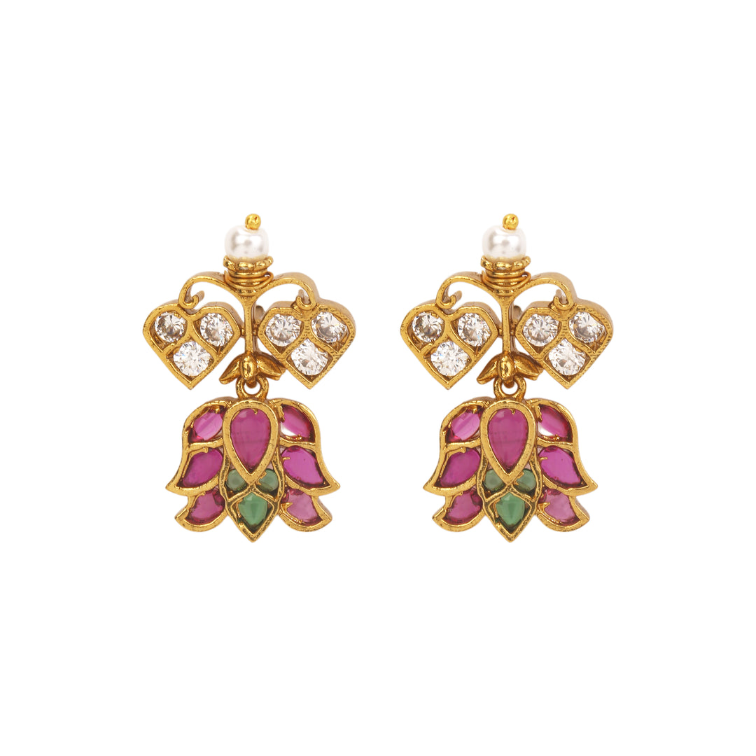 22k Gold Plated Sunheri Riwaaz Necklace Set