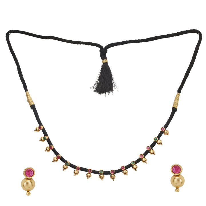 22k Gold Plated Sunheri Nazaakat Necklace Set