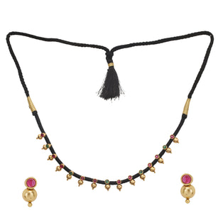 22k Gold Plated Sunheri Nazaakat Necklace Set