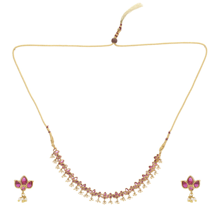 22k Gold Plated Sunheri Meher Necklace Set