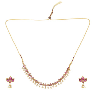 22k Gold Plated Sunheri Meher Necklace Set