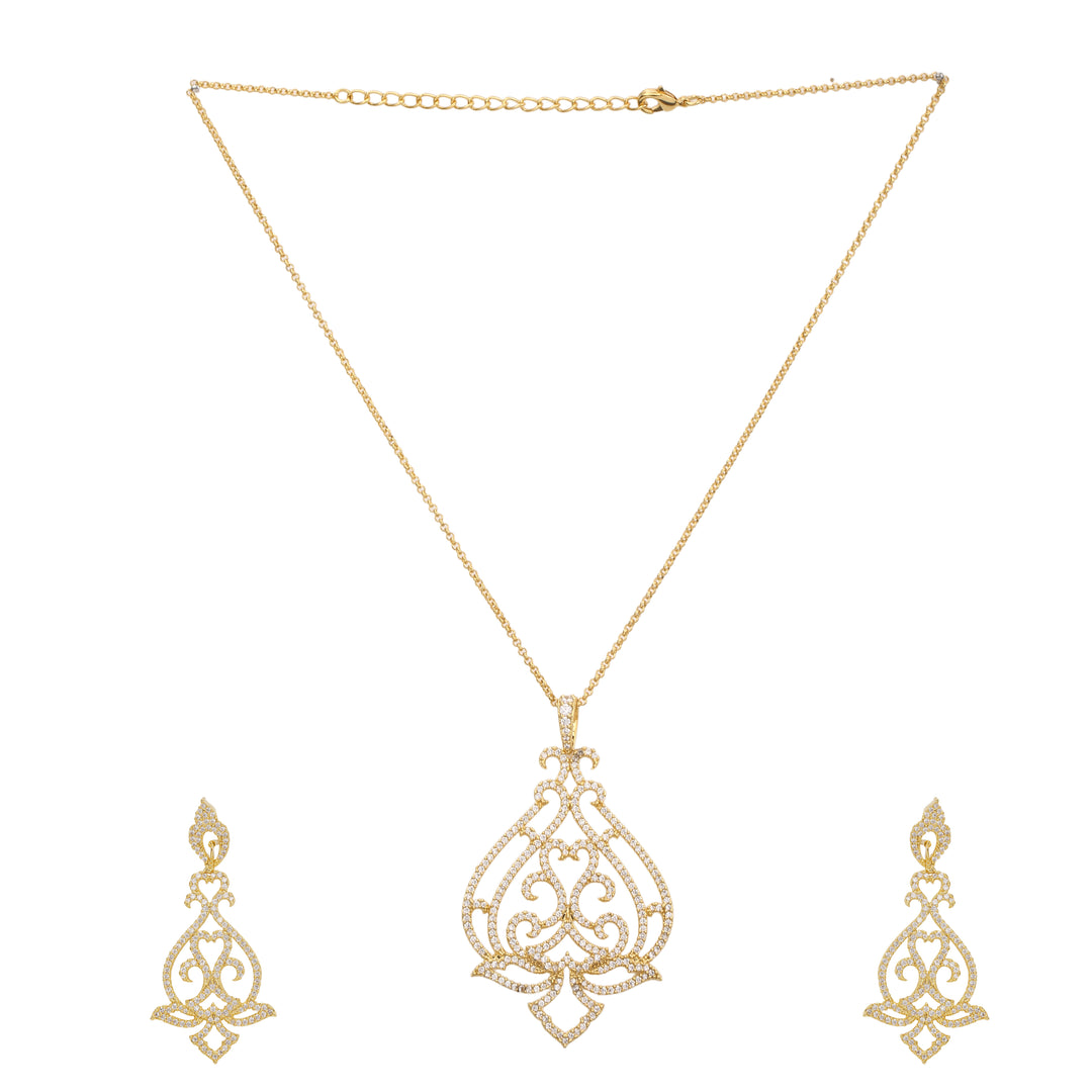 22k Gold Plated Gulnaar Kalika Necklace Set
