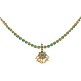 22k Gold Plated Sunheri Panna Necklace Set