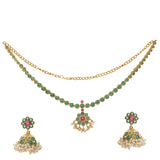 22k Gold Plated Sunheri Panna Necklace Set
