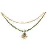 22k Gold Plated Sunheri Panna Necklace Set