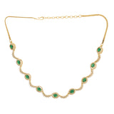 22k Gold Plated Gulnaar Panna Necklace Set