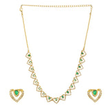 22k Gold Plated Gulnaar Rekha Necklace Set