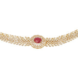22k Gold Plated Gulnaar Ratan Necklace Set