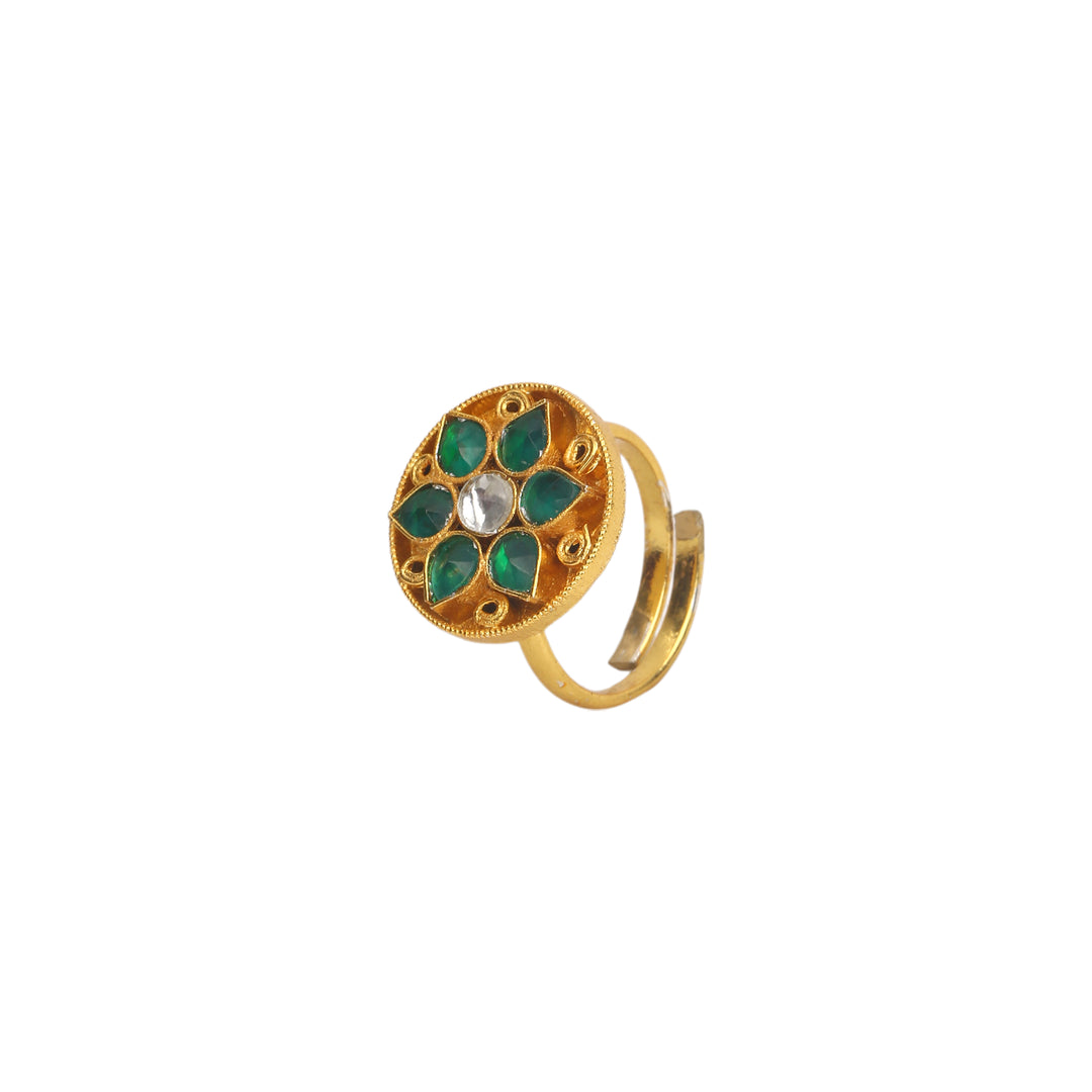 22k Gold Plated Noorja Panna Toe Ring