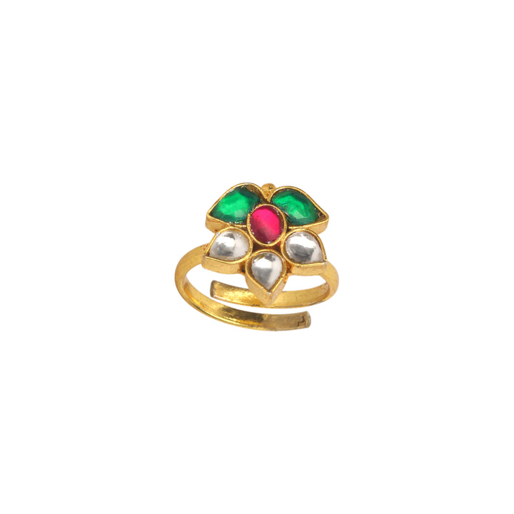 22k Gold Plated Noorja Rangoli Toe Ring