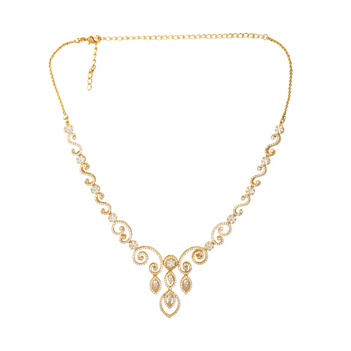 22k Gold Plated Gulnaar Kesar Necklace Set