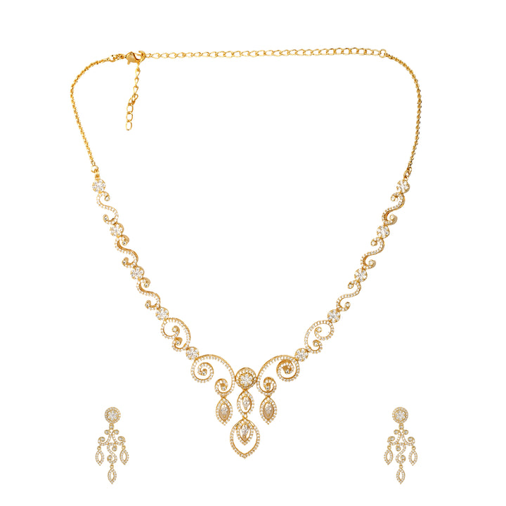 22k Gold Plated Gulnaar Kesar Necklace Set