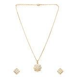22k Gold Plated Gulnaar Leher Pendant Set