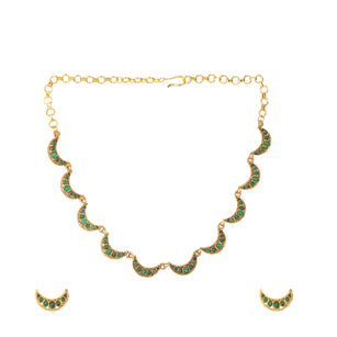 22k Gold Plated Sunheri Leher Necklace Set