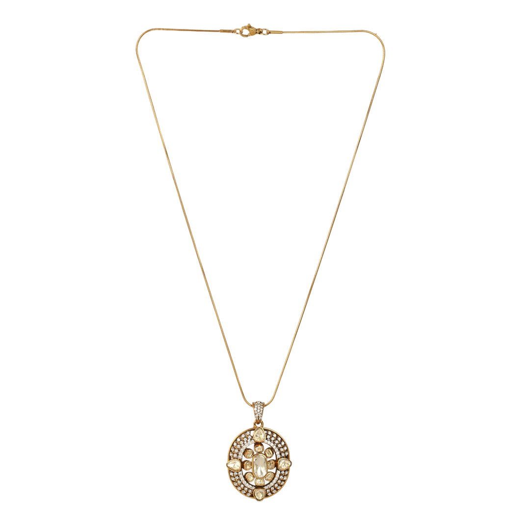 22k Gold Plated Gulnaar Ratna Pendant Set