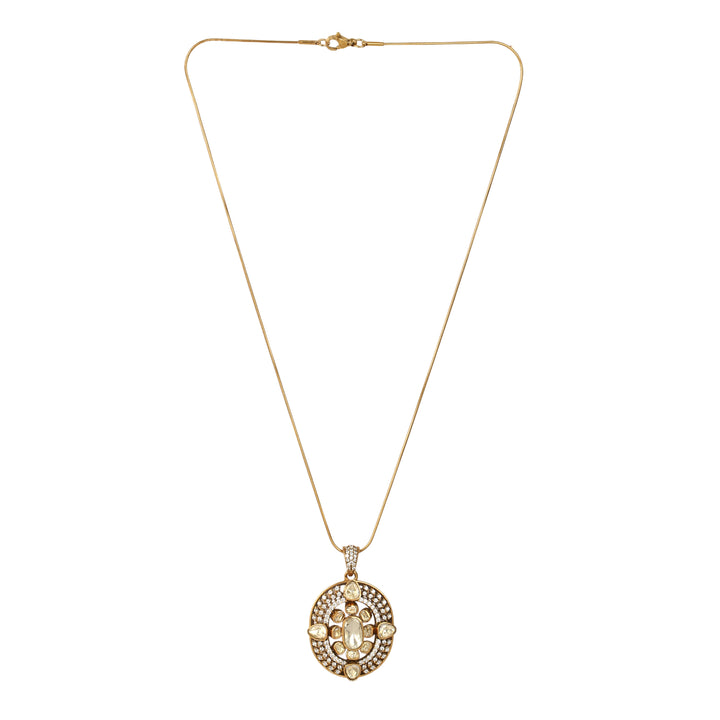 22k Gold Plated Gulnaar Ratna Pendant Set