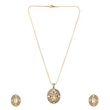 22k Gold Plated Gulnaar Ratna Pendant Set