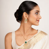 22k Gold Plated Ridhi Trinetra Pendant Set