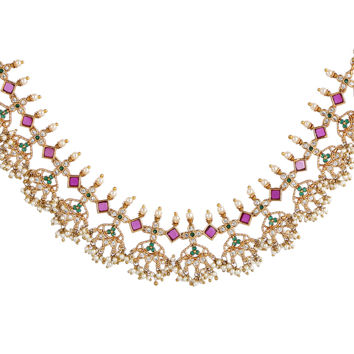 22k Gold Plated Kanchan Kanchali Necklace Set