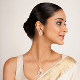 22k Gold Plated Ridhi Vritta Pendant Set