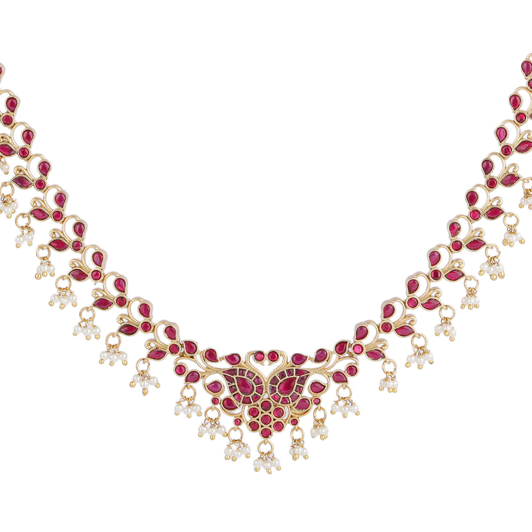 22k Gold Plated Kanchan Lalita Necklace Set