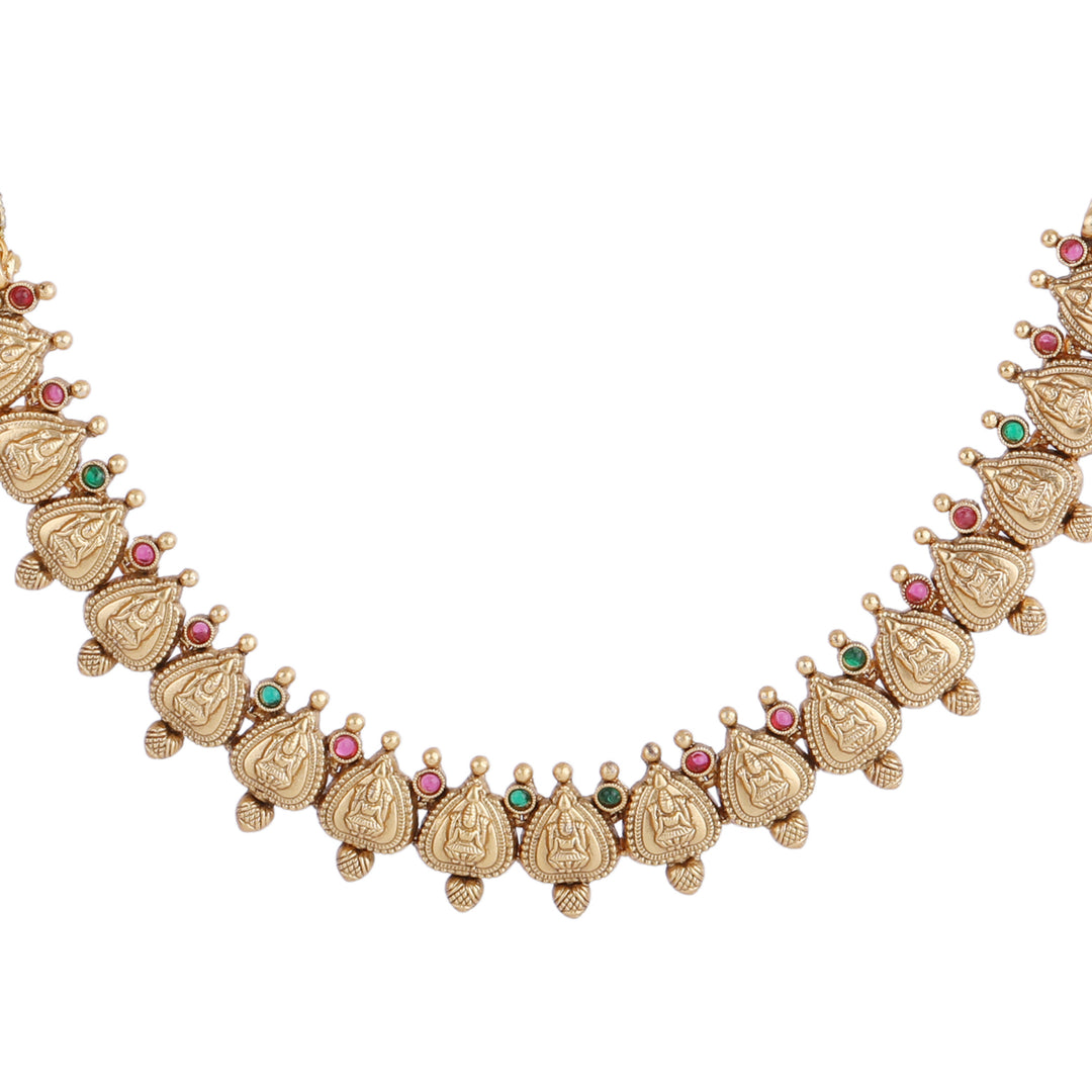 22k Gold Plated Kanchan Mahadevi Necklace Set