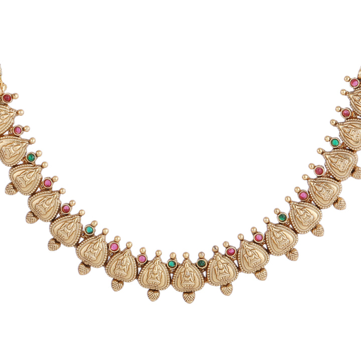 22k Gold Plated Kanchan Mahadevi Necklace Set