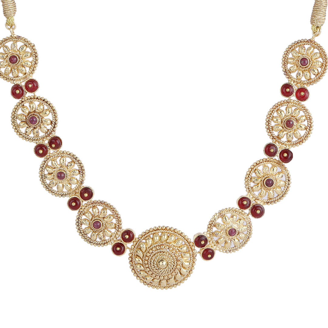 22k Gold Plated Kanchan Manjari Necklace Set