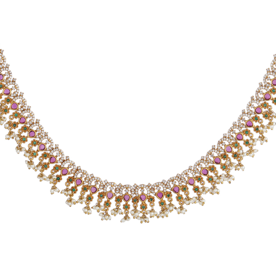 22k Gold Plated Kanchan Neelima Necklace Set
