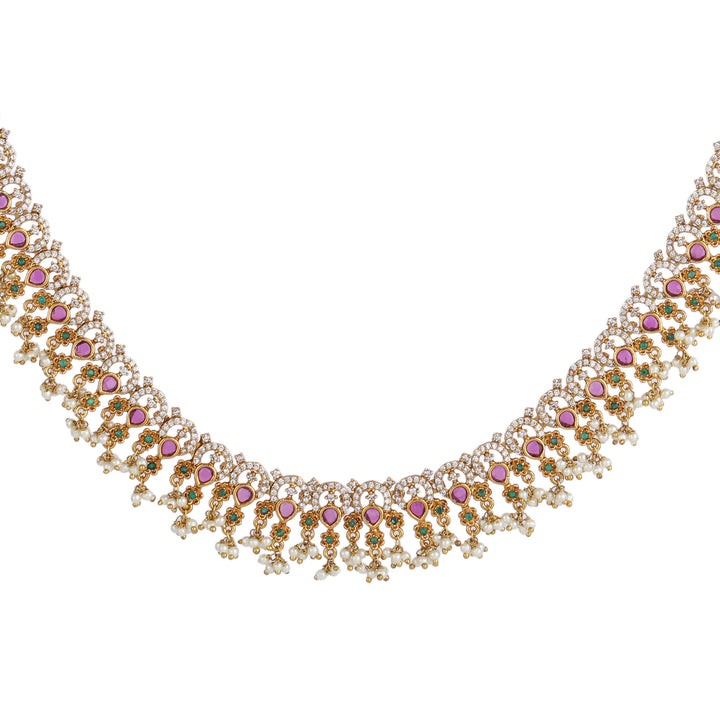 22k Gold Plated Kanchan Neelima Necklace Set