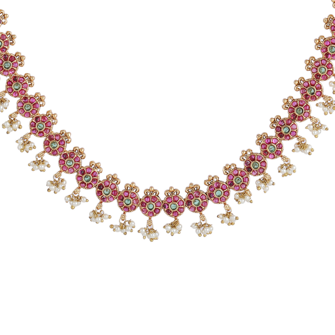 22k Gold Plated Kanchan Parameshwari Necklace Set