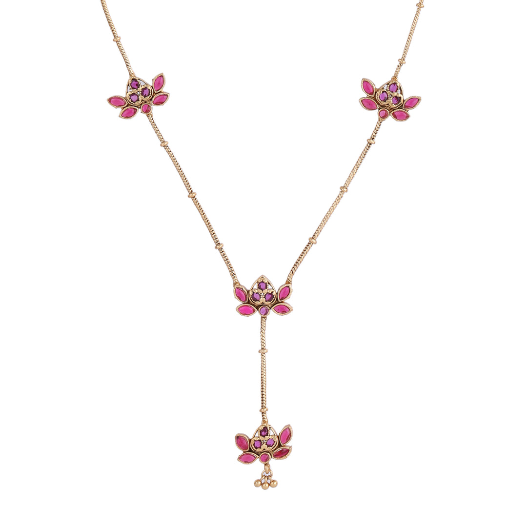 22k Gold Plated Kanchan Prabhadevi Necklace Set