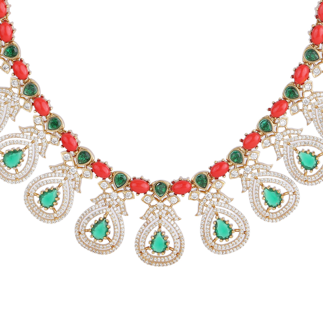 22k Gold Plated Kanchan Pramila Necklace Set