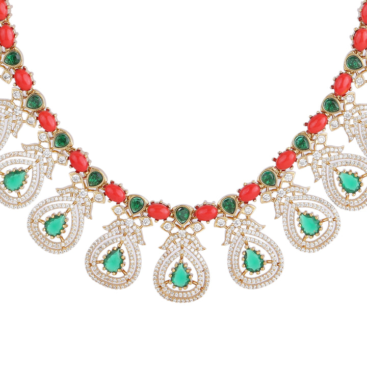 22k Gold Plated Kanchan Pramila Necklace Set