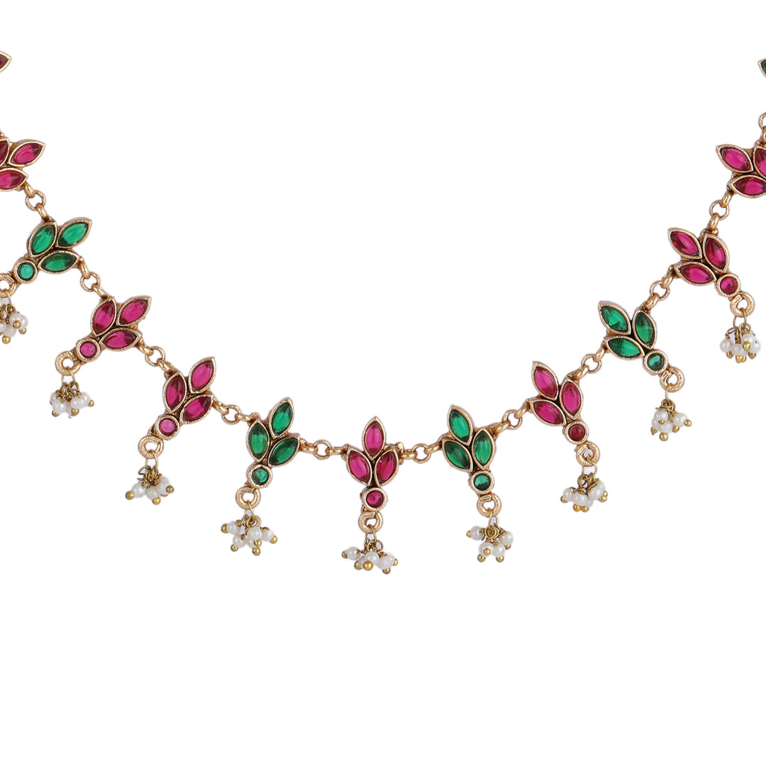 22k Gold Plated Kanchan Priyadarshini Necklace Set