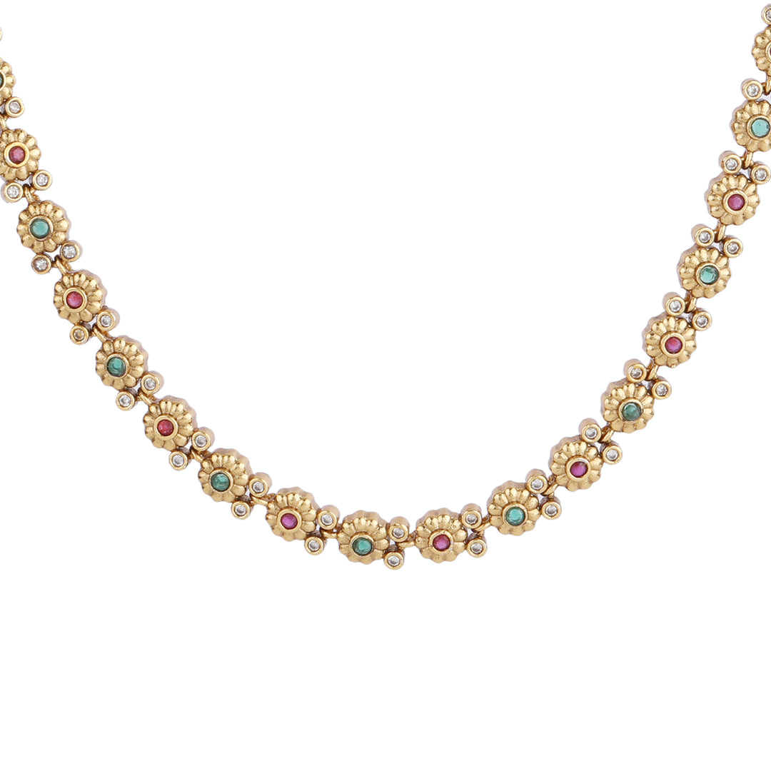 22k Gold Plated Kanchan Shantidevi Necklace Set