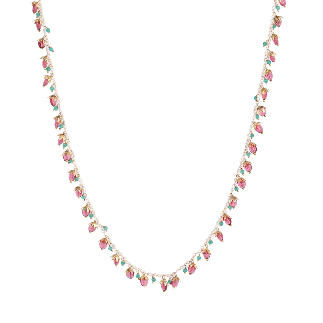 22k Gold Plated Gulabi Devyani Necklace Set