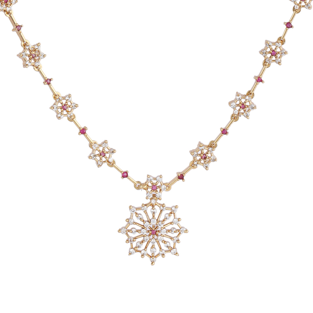 22k Gold Plated Kanchan Taravali Necklace Set