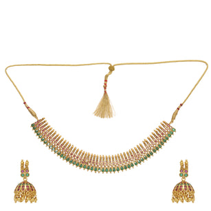 22k Gold Plated Sunheri Kanika Necklace Set