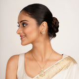 22k Gold Plated Ridhi Indu Pendant Set