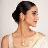 22k Gold Plated Ridhi Gola Pendant Set