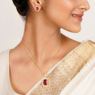 22k Gold Plated Ridhi Lalita Pendant Set