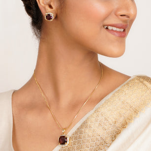 22k Gold Plated Ridhi Kanduka Pendant Set