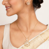 22k Gold Plated Ridhi Indu Pendant Set